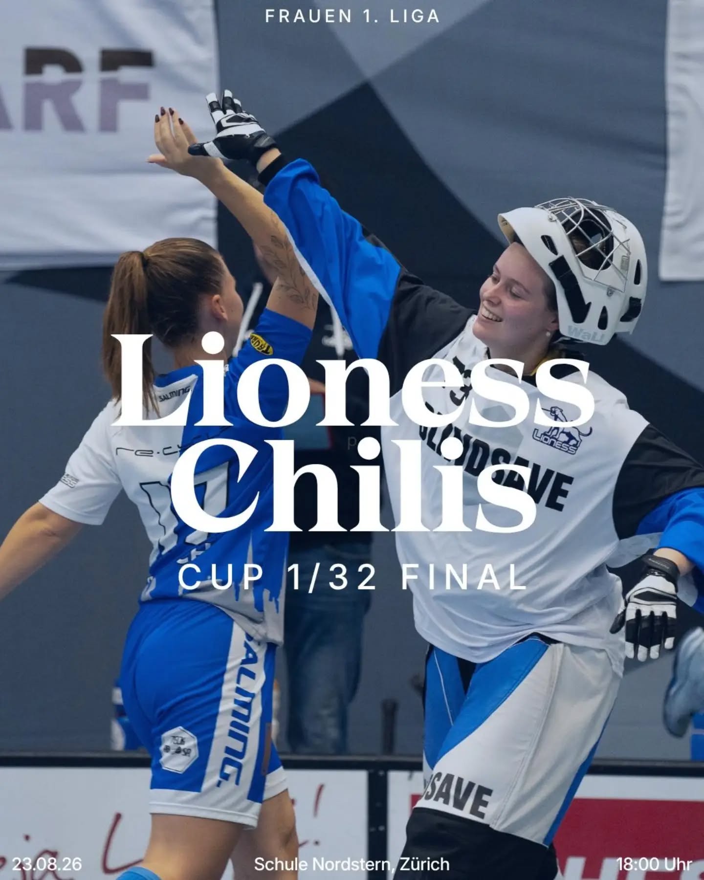 Matchvorschau Damen!💙🤍🦁
🔵⚪️
Es geht wieder los! Unsere Damen bestreiten ihren ersten Ernstkampf der neuen Saison am Mobiliar Unihockey Cup. Am Sonntag, 23.8. trifft man auf die @chilisrr aus der NLB.
🔵⚪️
Kommt alle um 18:00 Uhr in die Schule Nordstern, um unsere Löwinnen im Zürcher Derby zu unterstützen!🔥
🔵⚪️
#lioness #floorballzurichlioness #derby #mobiliarunihockeycup #swissunihockey