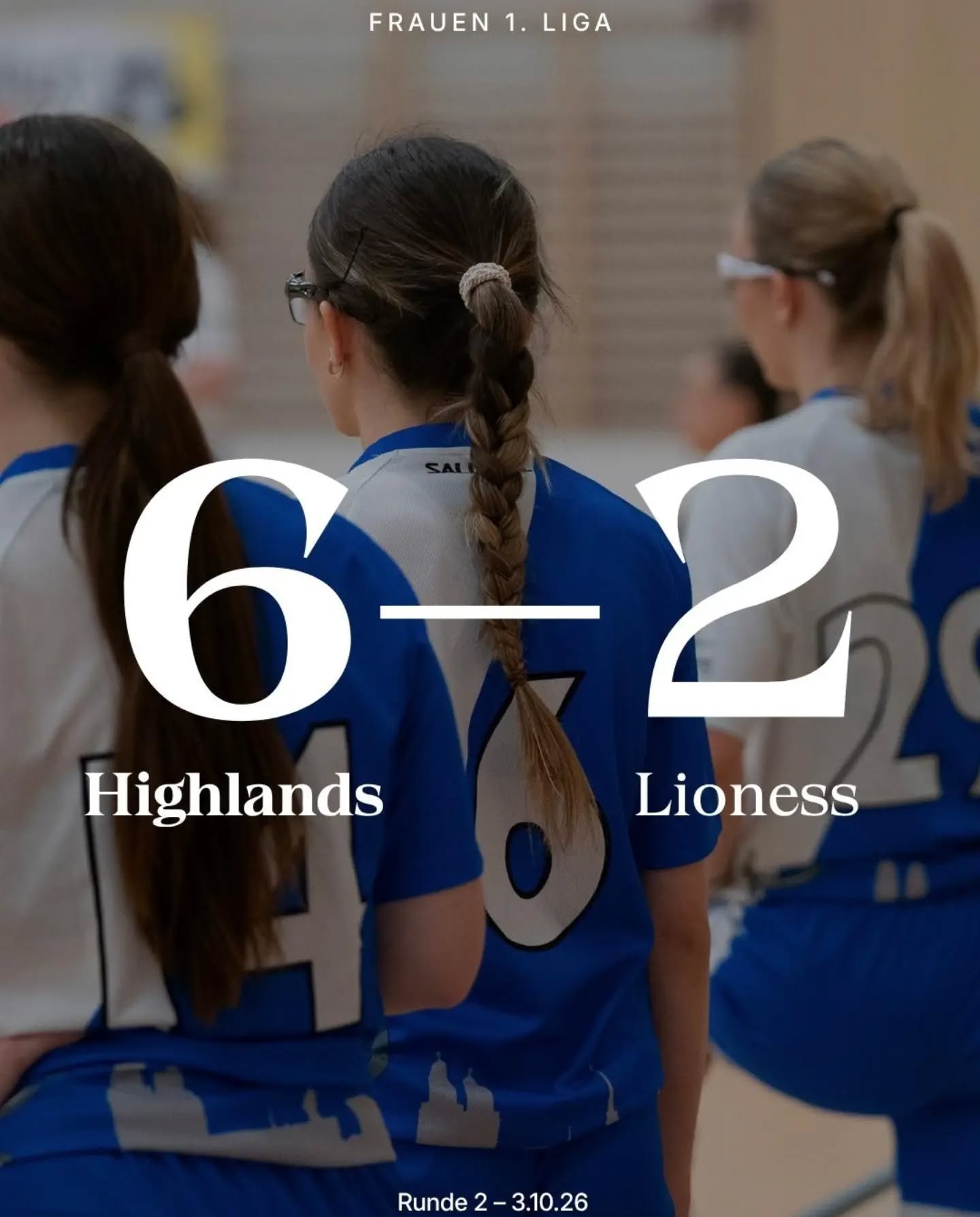 Resultatflash Frauen! 💙🤍🦁

Unser Fanionteam verliert nach einem ungenügenden ersten Drittel mit 6:2 gegen @zugerhighlandsfloorball.

#lioness #floorballzurichlioness #frauen #1liga #swissunihockey