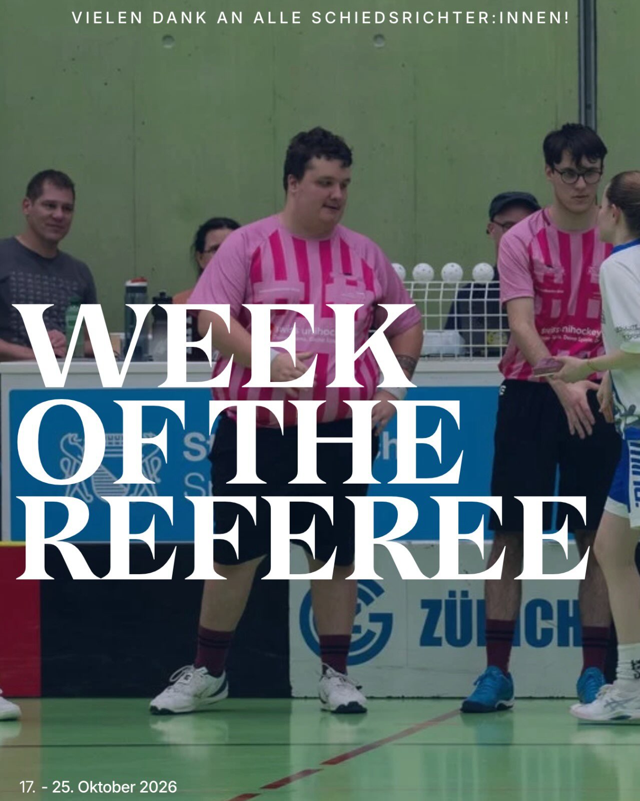 ⚡ No referee, no game! 💙🤍

Ein Spiel besteht nicht nur aus Spieler:innen, Toren und Emotionen. Es braucht auch Menschen, die Verantwortung übernehmen und dafür sorgen, dass Fairness und Respekt auf dem Feld nicht zu kurz kommen. 🏑

Vom 17.–25. Oktober 2026 feiern wir im Rahmen der #weekofthereferee unsere Schiedsrichter:innen und sagen DANKE für ihren wertvollen Einsatz! 🙌

💙 Unsere Lioness-Schiris und Unterstützer: Christoph Dütsch, Andi Müller, Donat Jakob, Jessica Blume, Oliver Diem, Vanessa Strasser und Markus Wegmann

Und denkt daran: Respekt vor den Entscheidungen gehört genauso zum Spiel wie der Jubel über ein Tor! 🥅 💙🤍

#weekofthereferee #respectreferee #norefnogame #floorballzurichlioness
